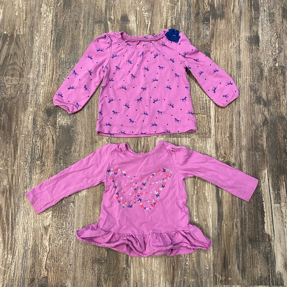 ❌SOLD ❌ 12-18M Nevada girl tops butterfly horse